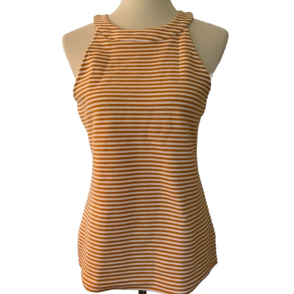 Anthropologie Deletta Striped Yellow Isa Tank Top - Picture 2 of 7